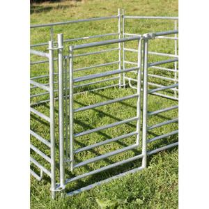 442604-galvanised-enclosure-panel-with-gate-ako-silver-275x92-cm