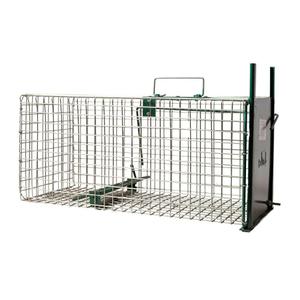 129701502020-rat-cage-with-slide-1-entrance-boxtrap-silver-green-49x22x23-cm