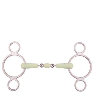 251053-m000-3-ring-bit-for-adjustable-horse-double-break-br-equitation-apple-mouth-green-bronze