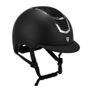 etu00006-black-silver-riding-helmet-equestro-eclipse-stone-mat-rowel-fitting-black-silver