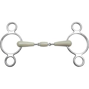 6003061-bits-for-horses-feeling-3-anneaux-flexi-double-brisure-white-silver