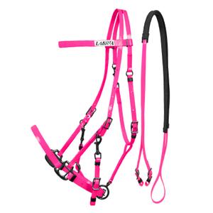 lk1082-pink-biothane-riding-bridles-and-halters-for-horses-lakota-pink-one-size