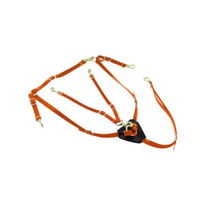 lk3036-orange-biothane-hunting-collar-for-horse-with-martingale-lakota-orange-one-size