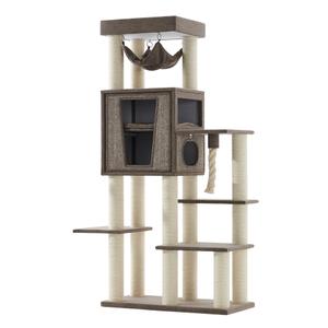 63762-88-cat-tree-nobby-pet-kasil-marron-linen-optics-100x50x203-cm
