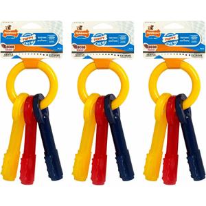 981485eu-dog-toy-nylabone-puppy-teething-keys-bacon-xs-yellow-red-blue-xs