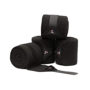 1006blk-pack-of-4-polo-shirt-bands-for-horse-premier-equine-black-one-size