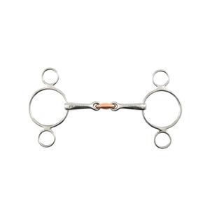 8087-45-3-ring-horse-bit-with-copper-pad-premier-equine-metal