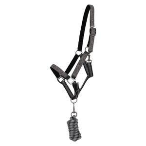 1196-grf-halter-and-lead-rope-set-qhp-grey-reflective