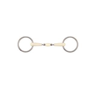so2801-1-two-ring-snaffle-bit-removable-joint-ring-roller-soyo-white-silver