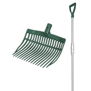 va00408-green-rounded-fork-telescopic-aluminium-handle-v-plast-green-one-size