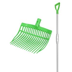 va00408-lime-rounded-fork-telescopic-aluminium-handle-v-plast-yellow-one-size