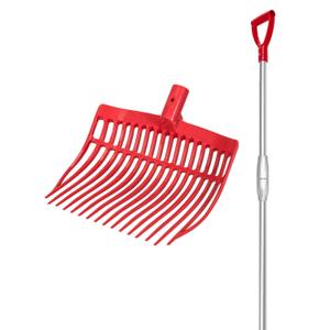 va00408-red-rounded-fork-telescopic-aluminium-handle-v-plast-red-one-size