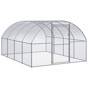 3095464-galvanized-steel-chicken-coop-vidaxl-3x4x2-m-silver-one-size