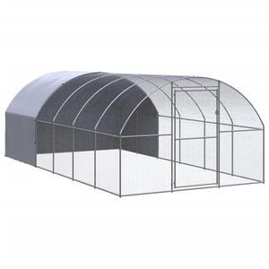 3095474-galvanized-steel-chicken-coop-vidaxl-3x6x2-m-silver-one-size