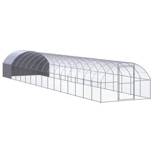 3095478-galvanized-steel-chicken-coop-vidaxl-3x16x2-m-silver-one-size